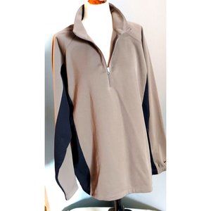 Nike GOLF 1/4 Zip Sweatshirt 2 tone Grey Black Mens 2XL XXL Dri Fit Long Sleeve